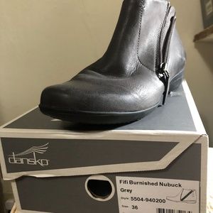 Dansko Grey Fifi Booties 36